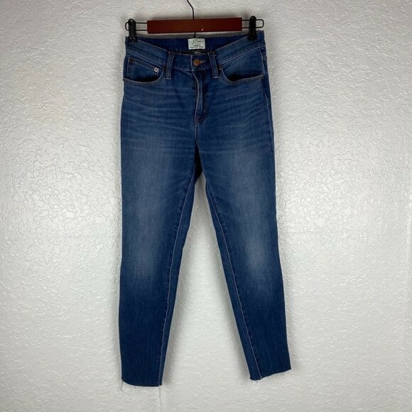 J. Crew Lookout High Rise Skinny Denim Raw Hem 27 - Picture 2 of 9